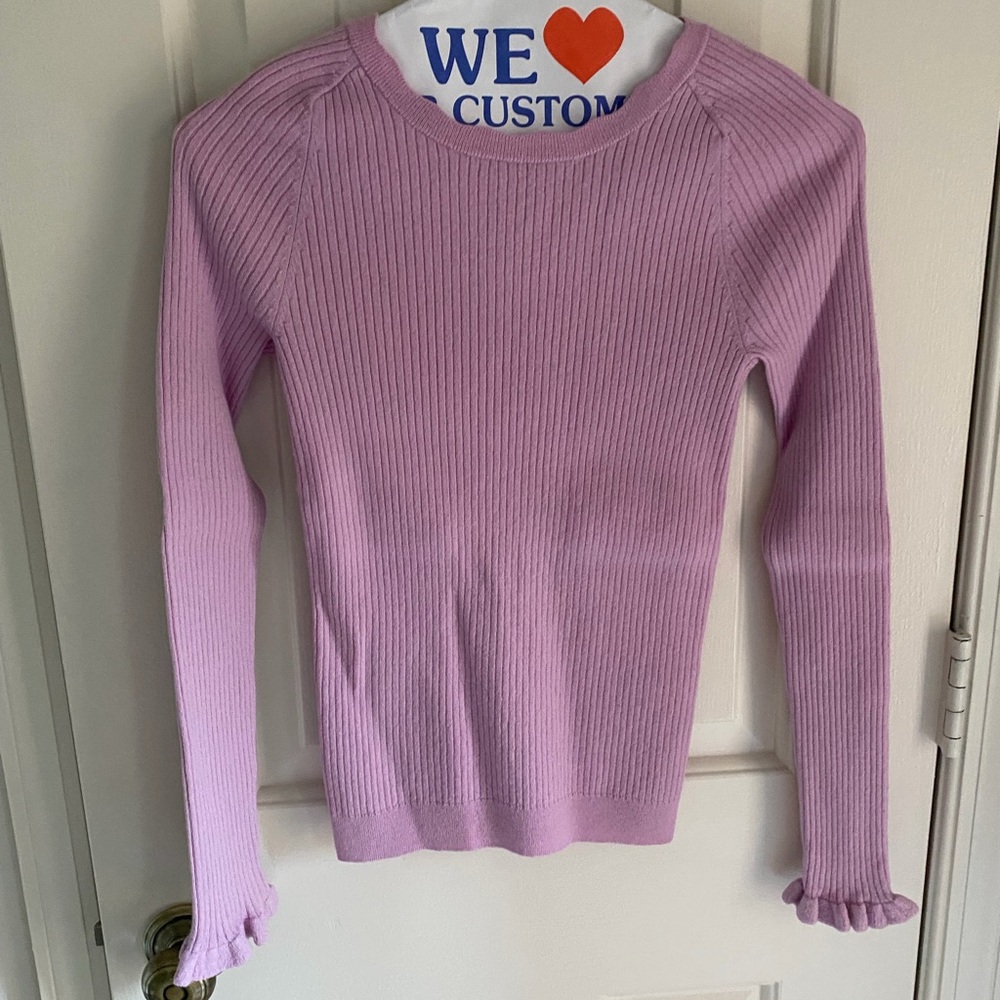 Ann Taylor Ribbed Knit Top - Light Lavender